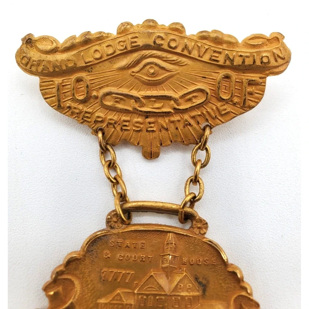 Vintage IOOF Odd Fellows Badge Pin Grand Lodge Convention Representative York PA